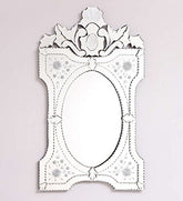 Handmade Crown Wall Mirror Wall Mount Round Glass Mirror